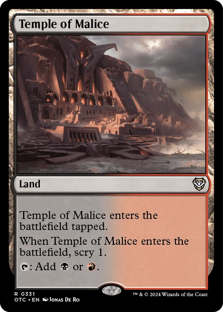 Temple of Malice — Outlaws of Thunder Junction Commander — Magic: The Gathering