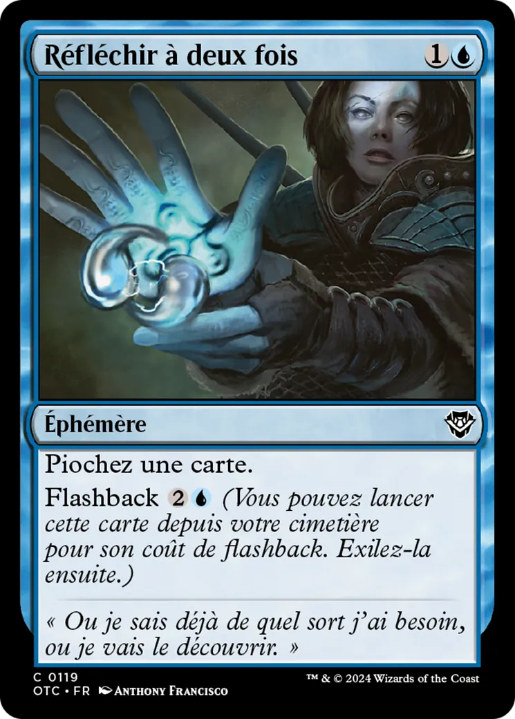 Réfléchir à deux fois — Outlaws of Thunder Junction Commander — Magic: The Gathering