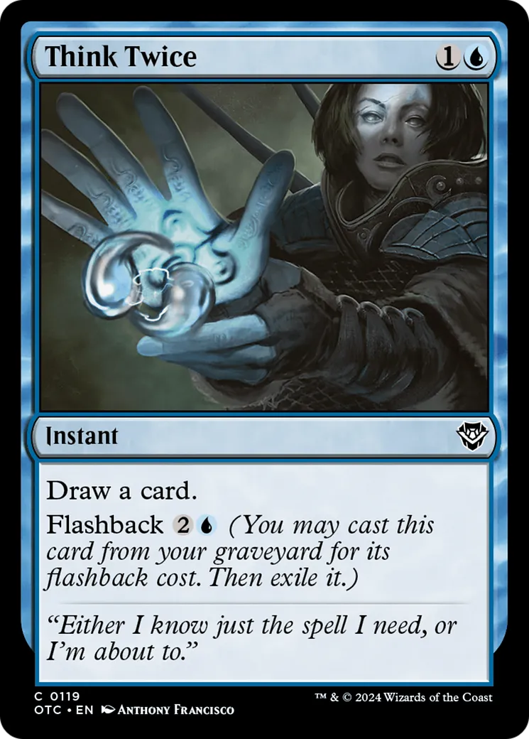 Think Twice — Outlaws of Thunder Junction Commander — Magic: The Gathering