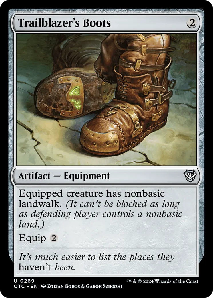 Trailblazer's Boots — Outlaws of Thunder Junction Commander — Magic: The Gathering