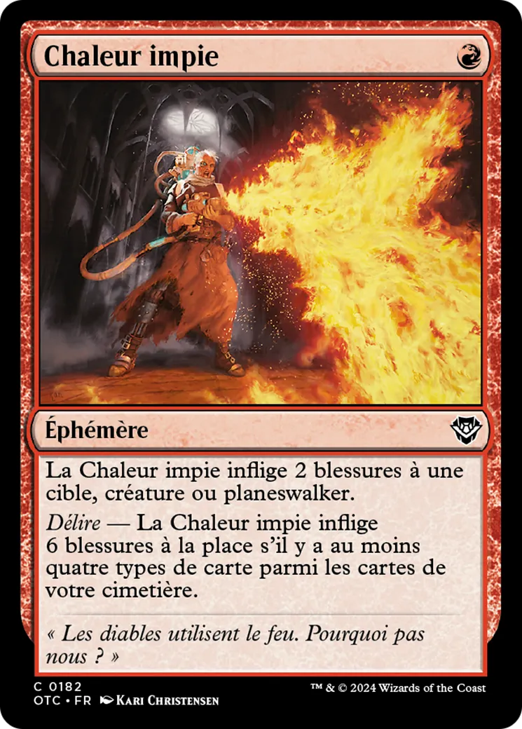 Chaleur impie — Outlaws of Thunder Junction Commander — Magic: The Gathering