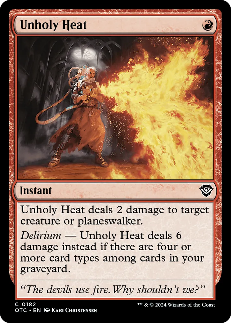 Unholy Heat — Outlaws of Thunder Junction Commander — Magic: The Gathering
