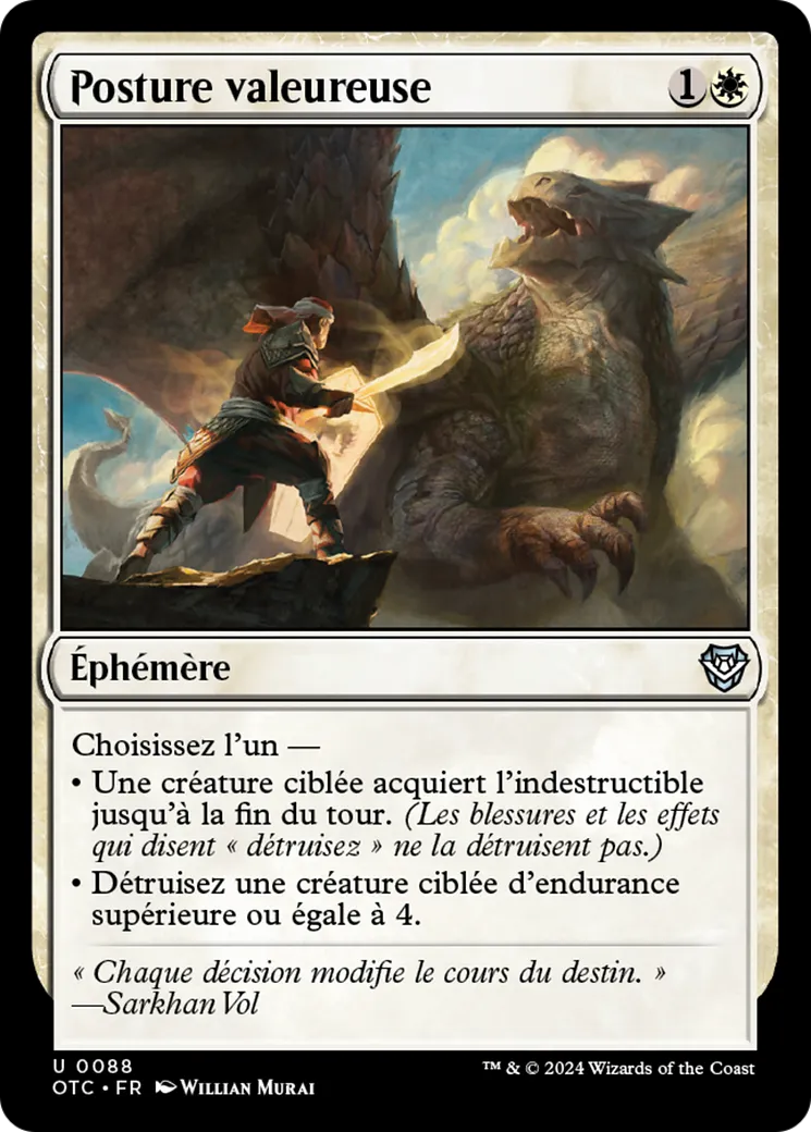 Posture valeureuse — Outlaws of Thunder Junction Commander — Magic: The Gathering