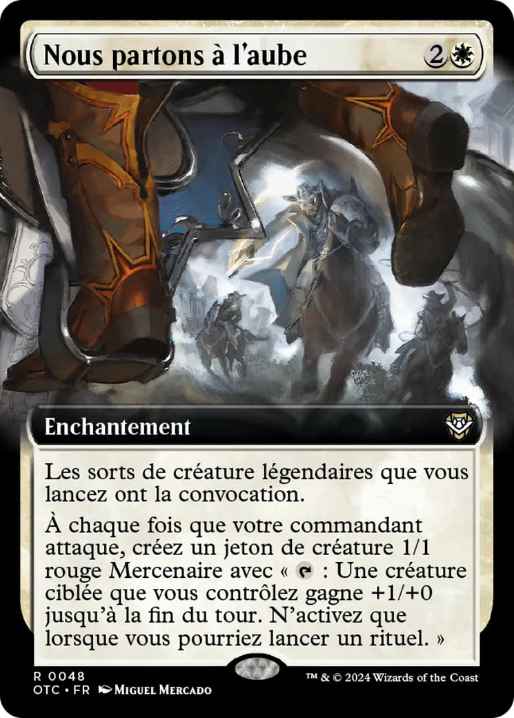 Nous partons à l'aube — Outlaws of Thunder Junction Commander — Magic: The Gathering