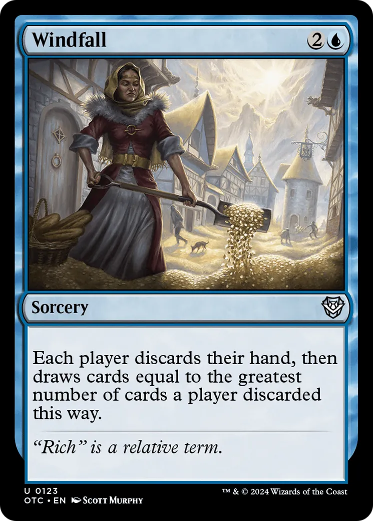 Windfall — Outlaws of Thunder Junction Commander — Magic: The Gathering