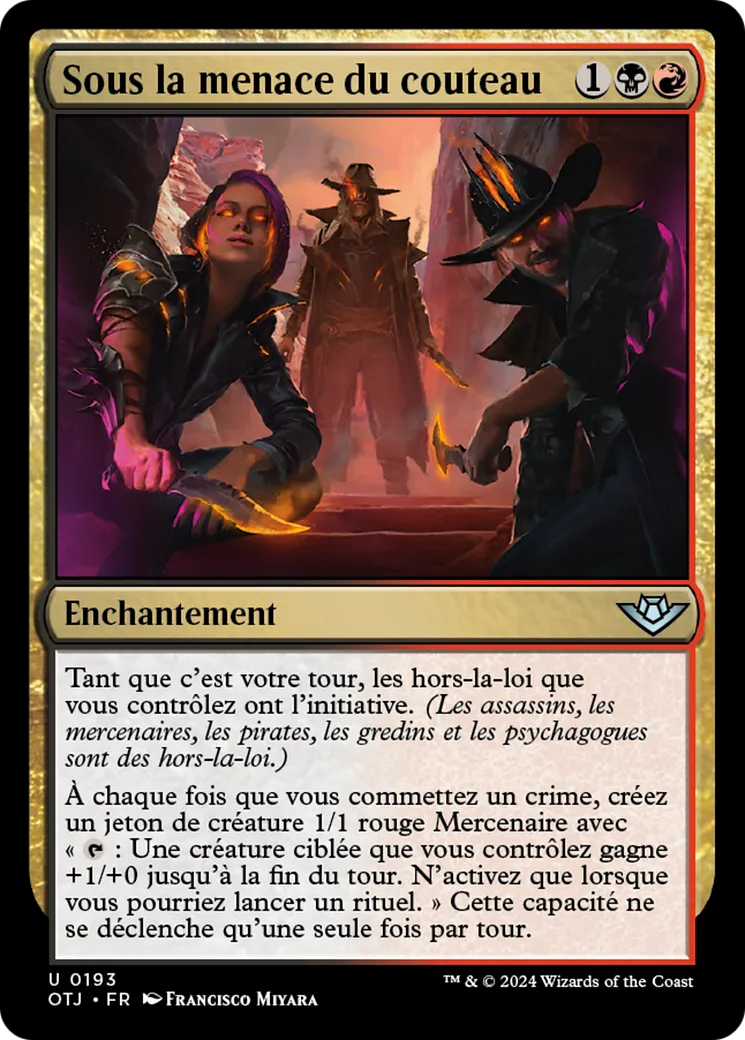 Sous la menace du couteau — Outlaws of Thunder Junction — Magic: The Gathering