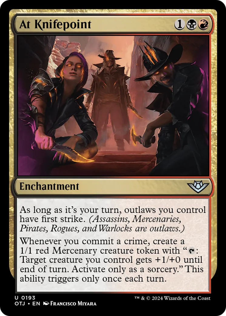 Sous la menace du couteau — Outlaws of Thunder Junction — Magic: The Gathering