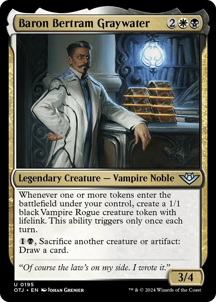Baron Bertram Eaugrise — Outlaws of Thunder Junction — Magic: The Gathering