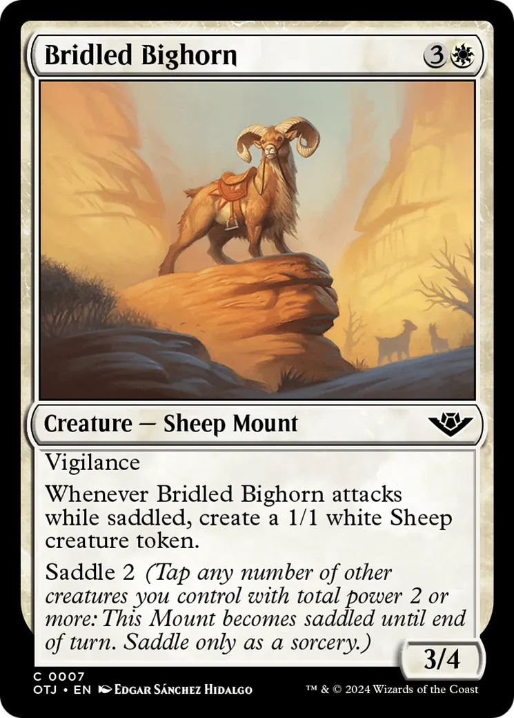 Mouflon sellé — Outlaws of Thunder Junction — Magic: The Gathering