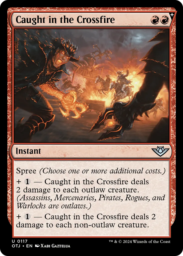 Pris entre deux feux — Outlaws of Thunder Junction — Magic: The Gathering
