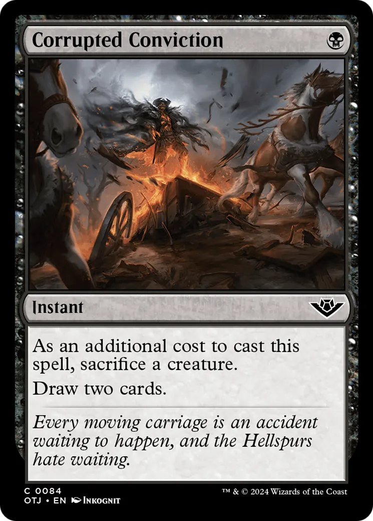Conviction corrompue — Outlaws of Thunder Junction — Magic: The Gathering
