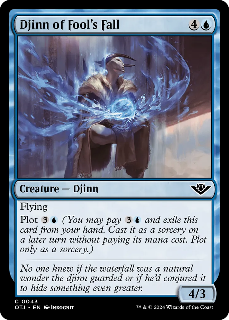 Djinn de la Cascade du Fou — Outlaws of Thunder Junction — Magic: The Gathering