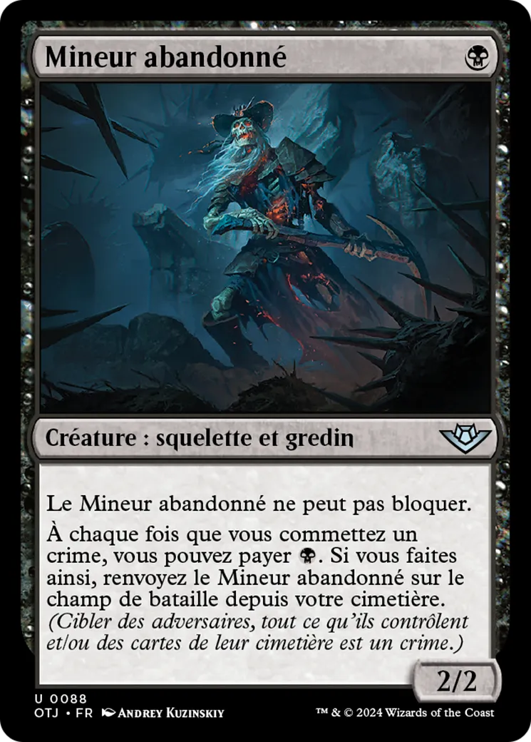Mineur abandonné — Outlaws of Thunder Junction — Magic: The Gathering