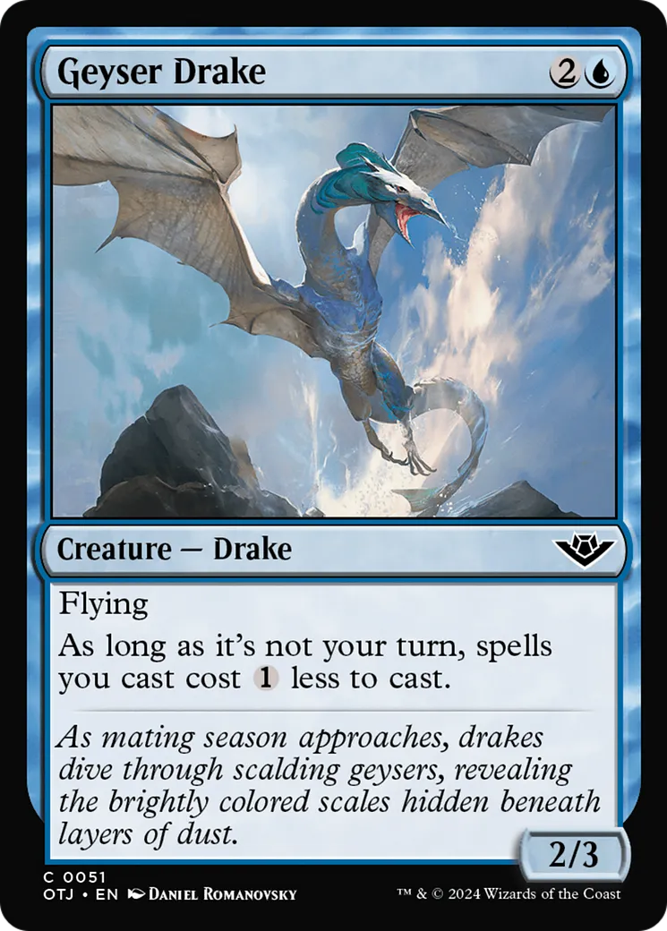 Geyser Drake — Outlaws of Thunder Junction — Magic: The Gathering