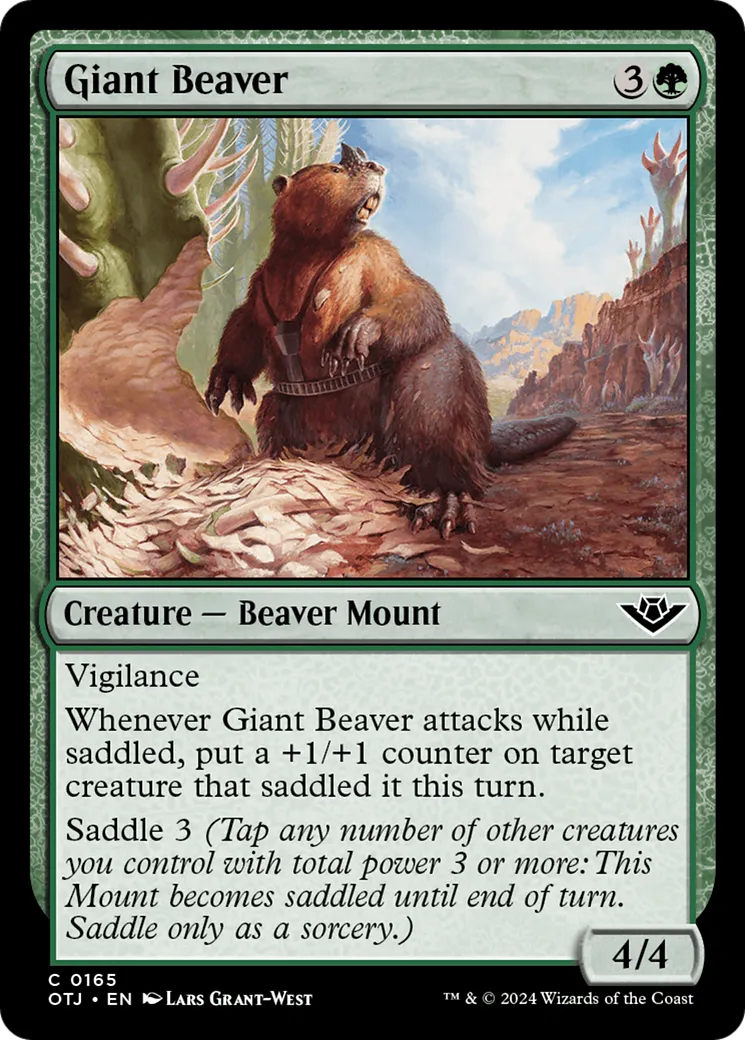 Giant Beaver — Outlaws of Thunder Junction — Magic: The Gathering