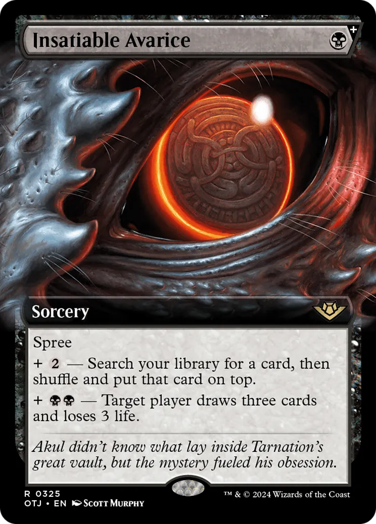 Avarice insatiable — Outlaws of Thunder Junction — Magic: The Gathering