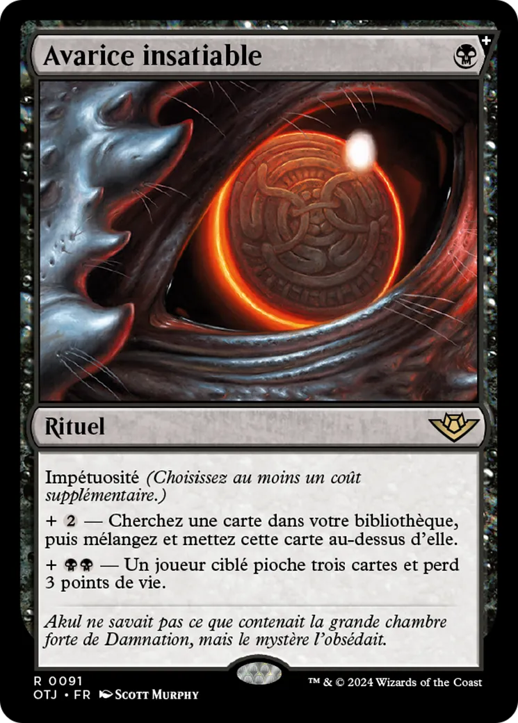 Avarice insatiable — Outlaws of Thunder Junction — Magic: The Gathering