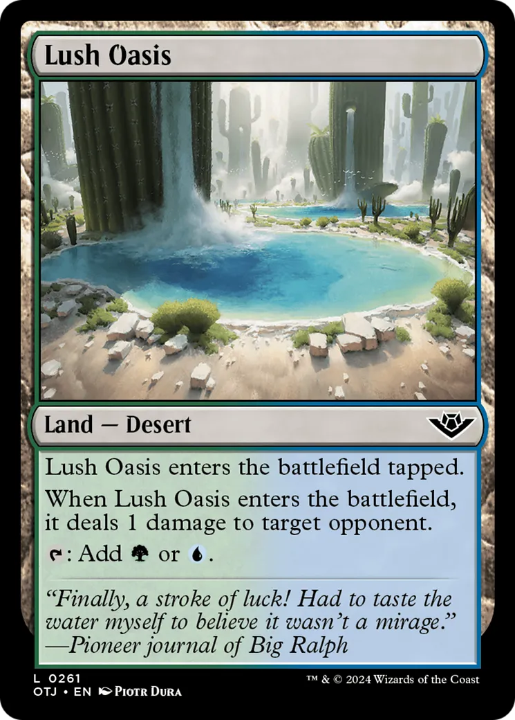 Lush Oasis — Outlaws of Thunder Junction — Magic: The Gathering
