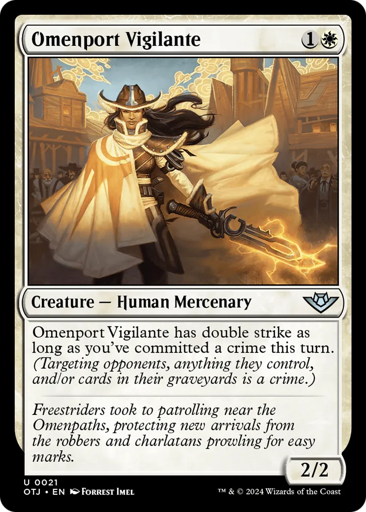 Omenport Vigilante — Outlaws of Thunder Junction — Magic: The Gathering
