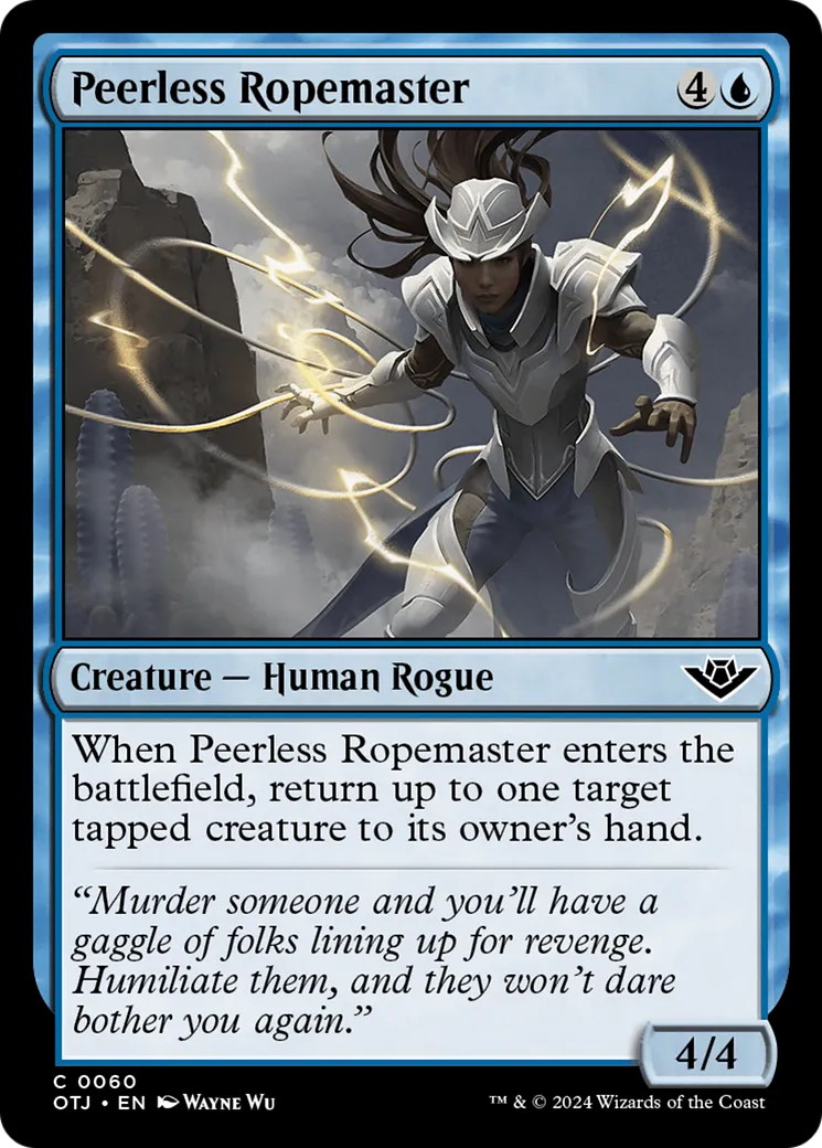 Peerless Ropemaster — Outlaws of Thunder Junction — Magic: The Gathering