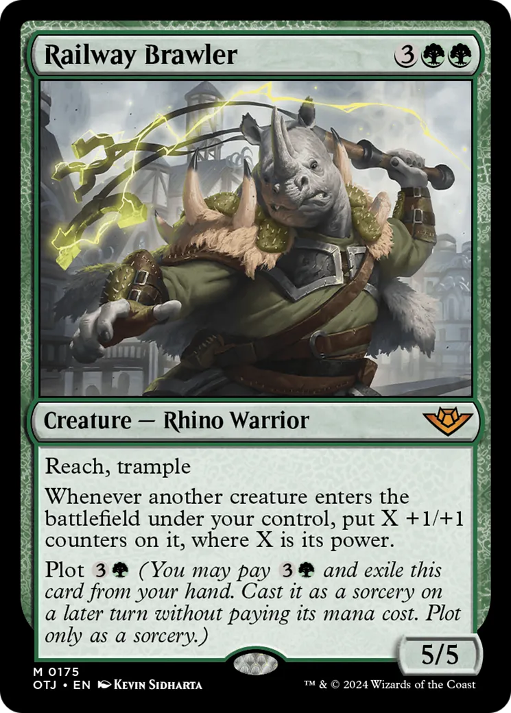 Railway Brawler — Outlaws of Thunder Junction — Magic: The Gathering
