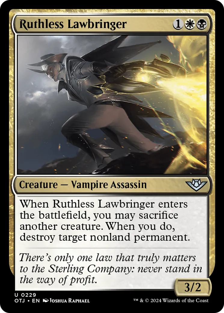 Porteur de la Loi impitoyable — Outlaws of Thunder Junction — Magic: The Gathering