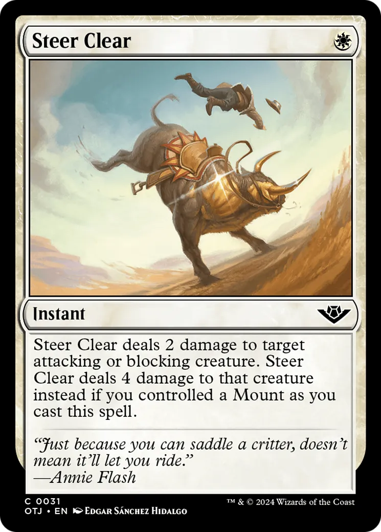 Taureau éjecteur — Outlaws of Thunder Junction — Magic: The Gathering