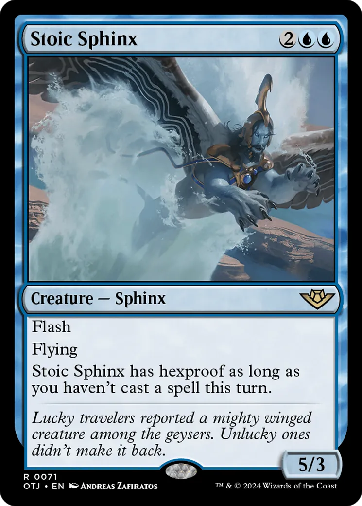 Sphinx stoïque — Outlaws of Thunder Junction — Magic: The Gathering