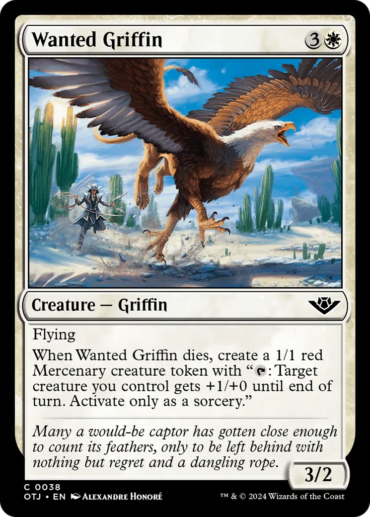 Wanted Griffin — Outlaws of Thunder Junction — Magic: The Gathering