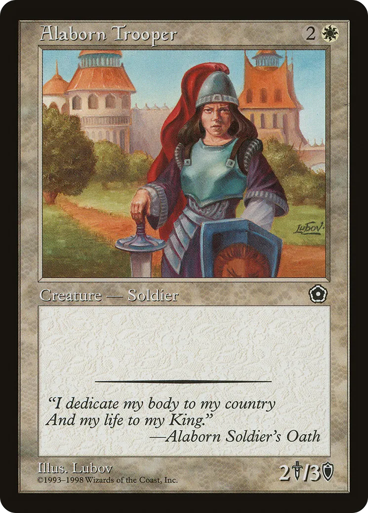 Alaborn Trooper — Portal Second Age — Magic: The Gathering