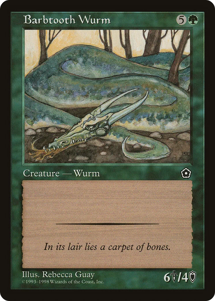 Barbtooth Wurm — Portal Second Age — Magic: The Gathering