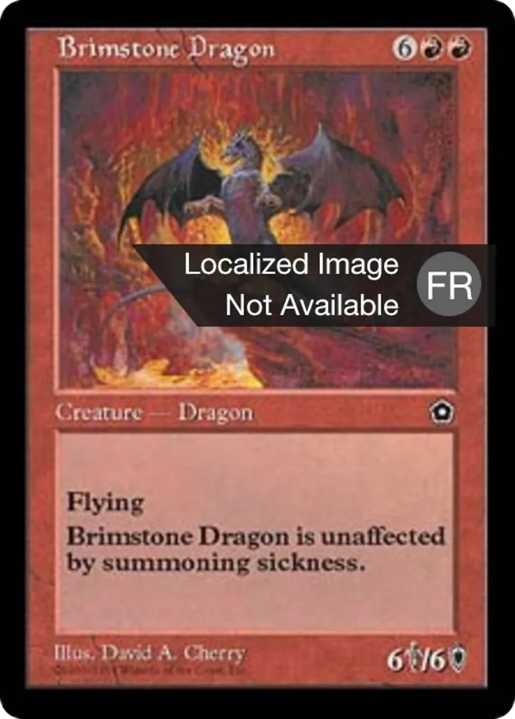 Dragon sulfureux — Portal Second Age — Magic: The Gathering