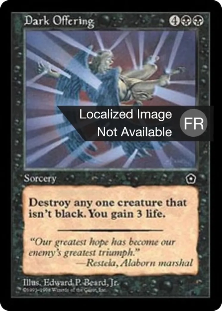 Offrande ténébreuse — Portal Second Age — Magic: The Gathering