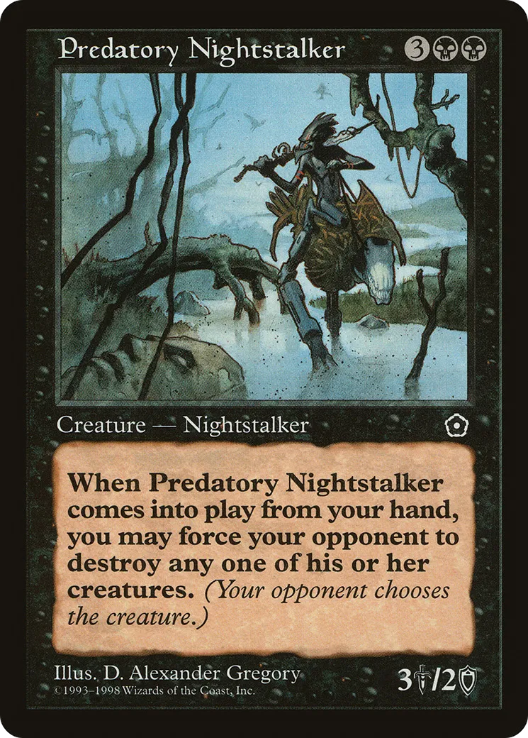 Predatory Nightstalker — Portal Second Age — Magic: The Gathering
