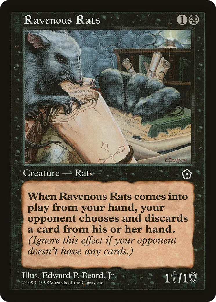 Ravenous Rats — Portal Second Age — Magic: The Gathering