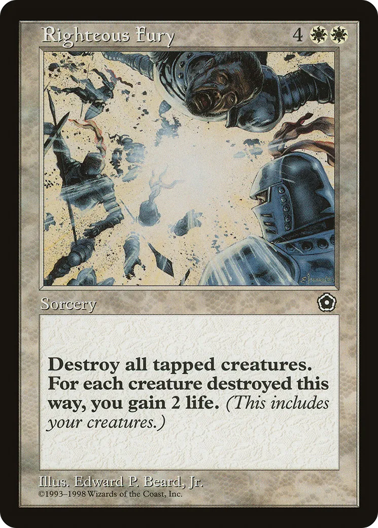 Righteous Fury — Portal Second Age — Magic: The Gathering