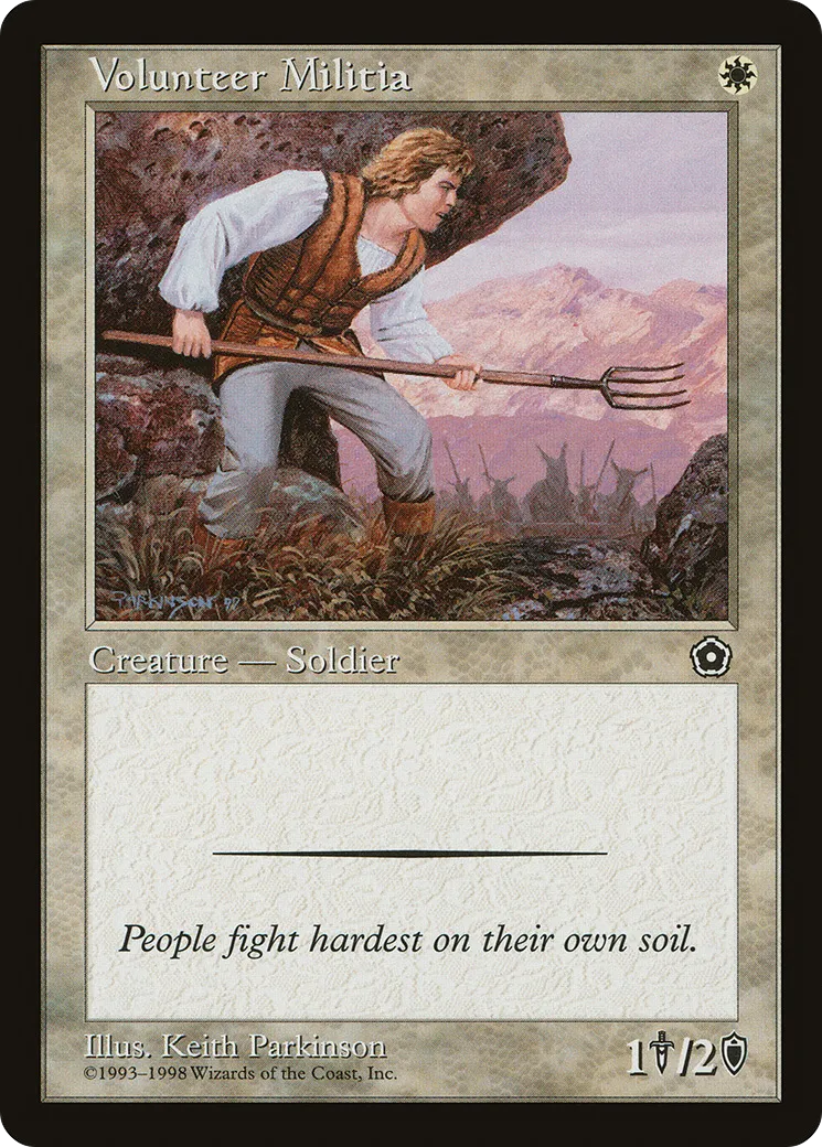Volunteer Militia — Portal Second Age — Magic: The Gathering