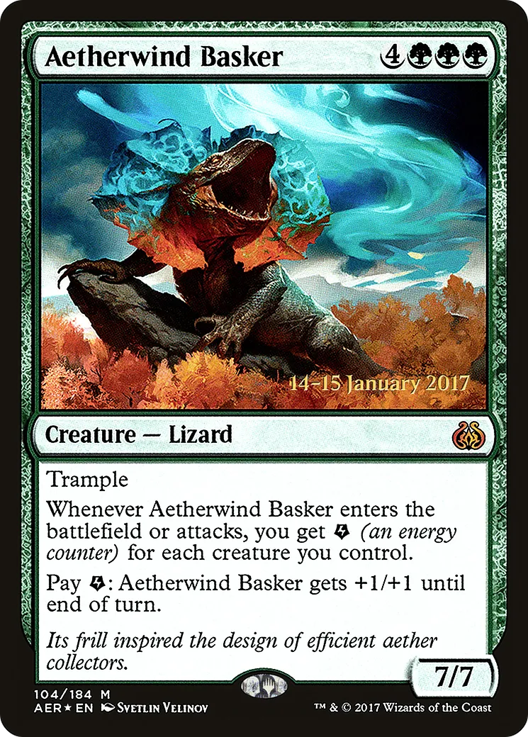 Lézard des vents éthériques — Aether Revolt Promos — Magic: The Gathering