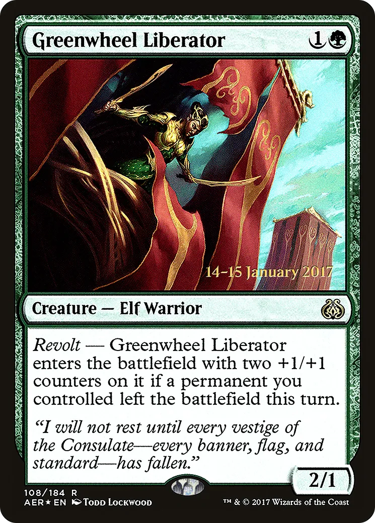 Libératrice de la Roue Verdoyante — Aether Revolt Promos — Magic: The Gathering