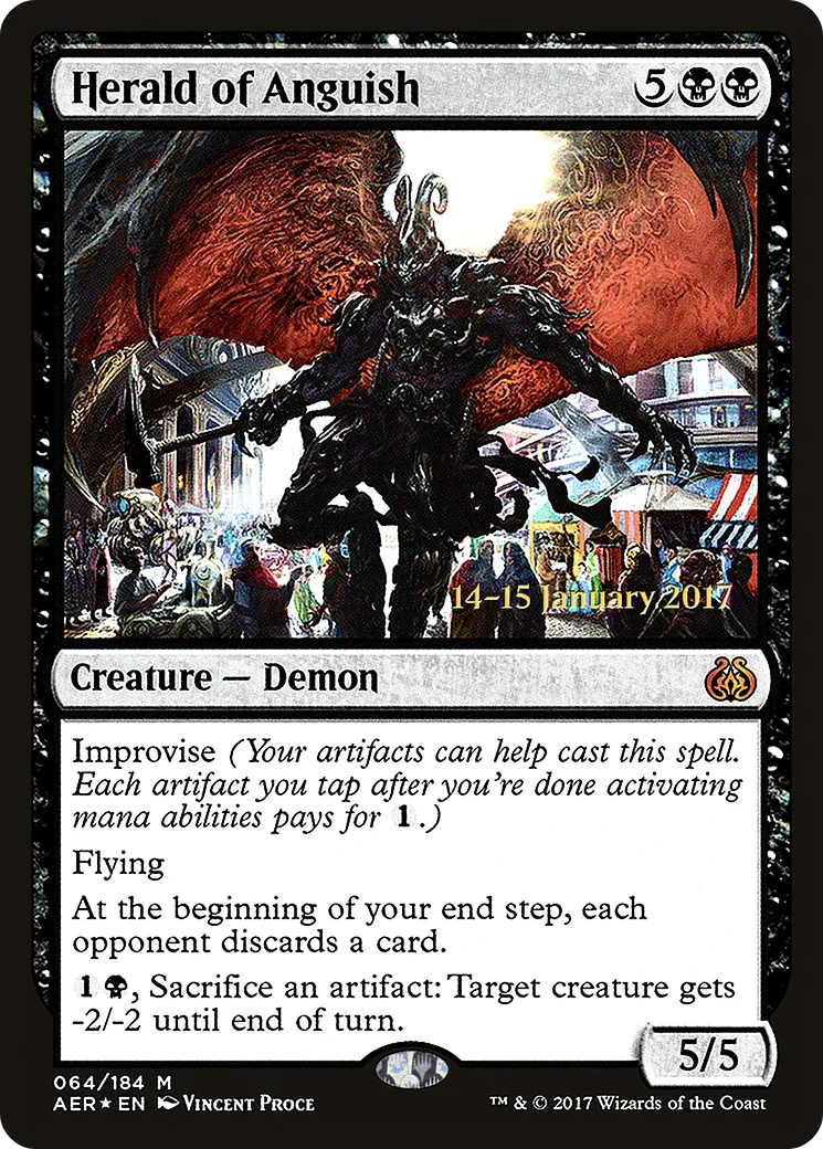 Herald of Anguish — Aether Revolt Promos — Magic: The Gathering