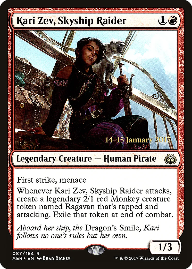 Kari Zev, pillarde de vaisseau volant — Aether Revolt Promos — Magic: The Gathering