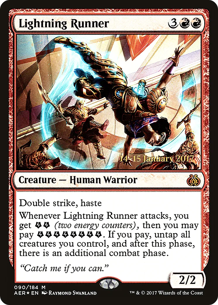 Lightning Runner — Aether Revolt Promos — Magic: The Gathering