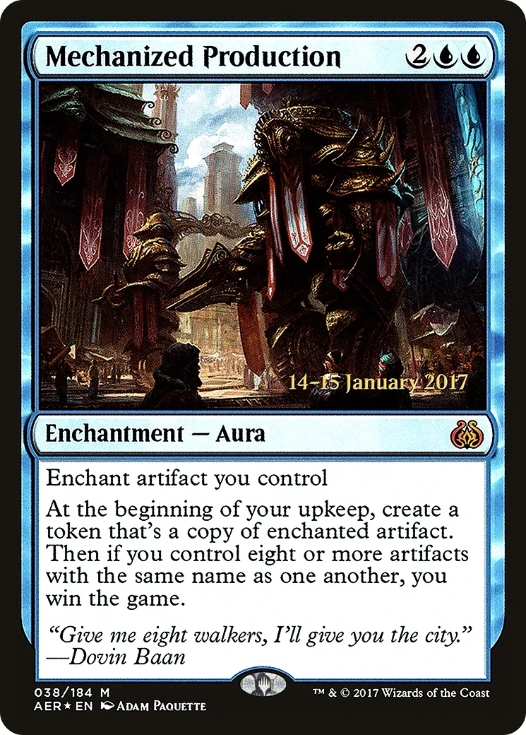 Mechanized Production — Aether Revolt Promos — Magic: The Gathering