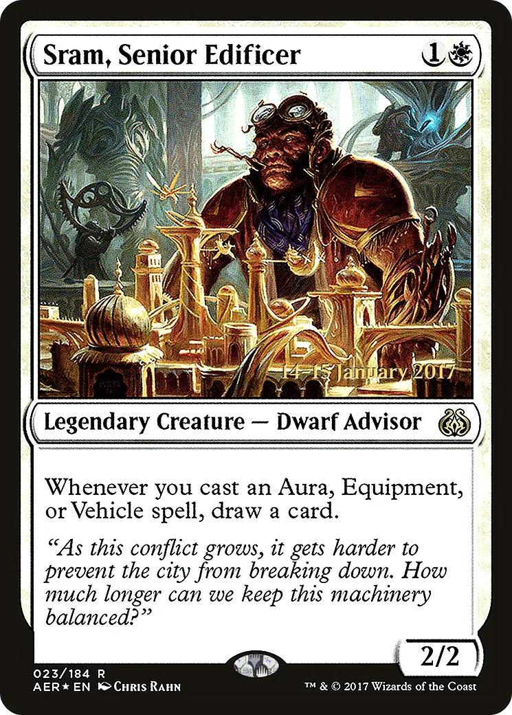 Sram, Senior Edificer — Aether Revolt Promos — Magic: The Gathering