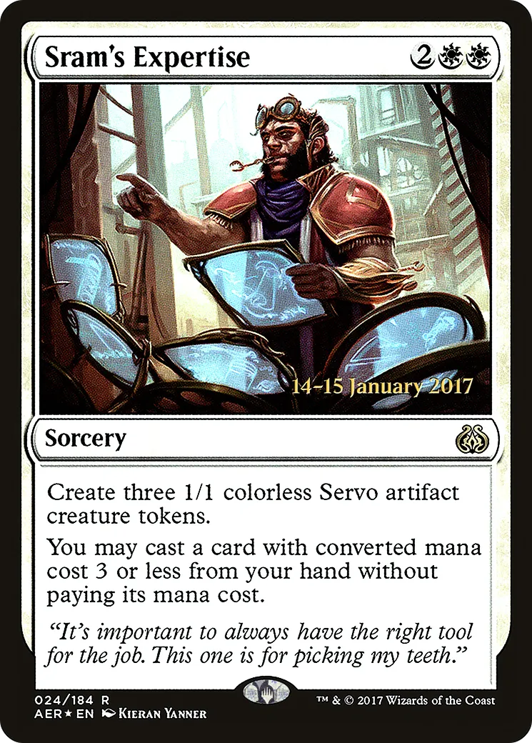 Sram's Expertise — Aether Revolt Promos — Magic: The Gathering