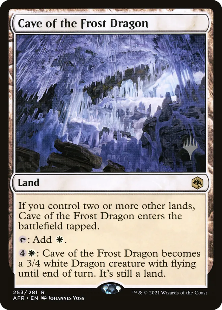 Cave of the Frost Dragon from Adventures in the Forgotten Realms Promos - Magic: The Gathering