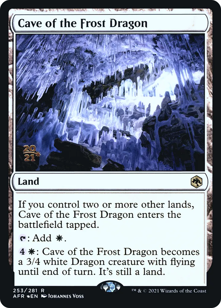 Cave of the Frost Dragon from Adventures in the Forgotten Realms Promos - Magic: The Gathering