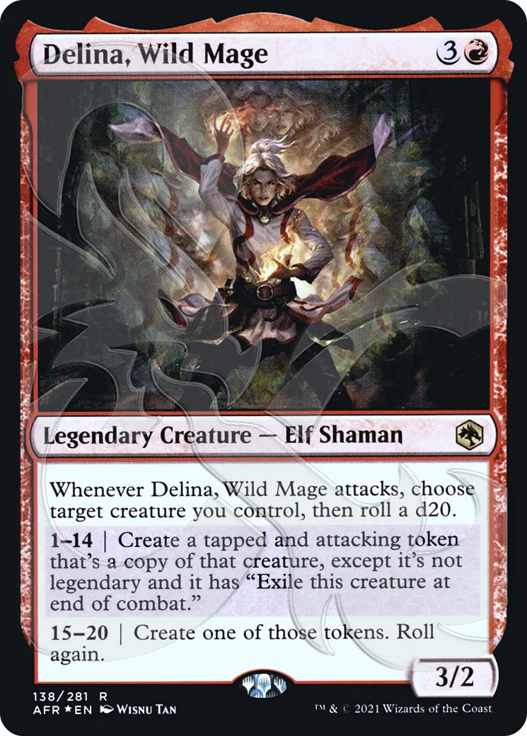 Delina, Wild Mage — Adventures in the Forgotten Realms Promos — Magic: The Gathering