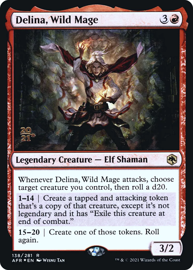 Delina, Wild Mage — Adventures in the Forgotten Realms Promos — Magic: The Gathering