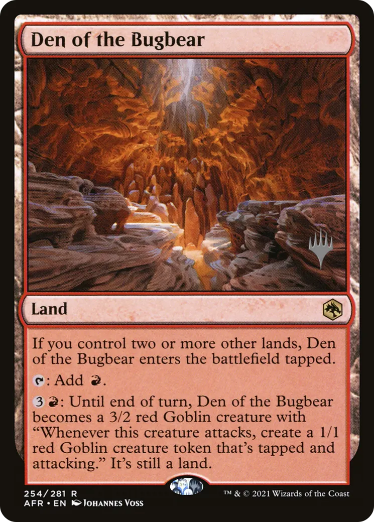 Den of the Bugbear from Adventures in the Forgotten Realms Promos - Magic: The Gathering